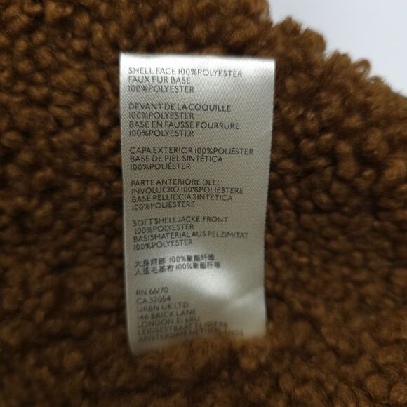 NEW Free People London Vegan Coat Black Sherpa 90s Y2k Grunge Boho Downtown Girl - Picture 11 of 12